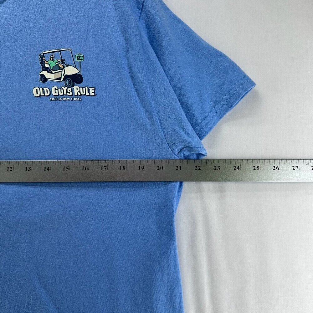 OLD GUY RULE Shirt Mens Size L This Is How I Roll Graphic Tee Short Sleeve Blue - Picture 8 of 9